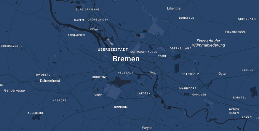 Karte von Bremen und Umgebung